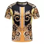 versace t-shirt bas prix wave baroque flower